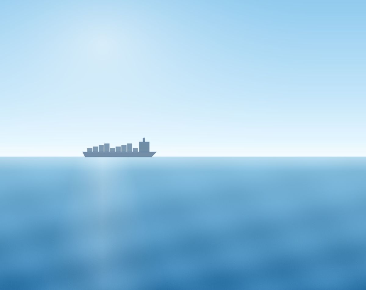 Calm sea under a clear sky